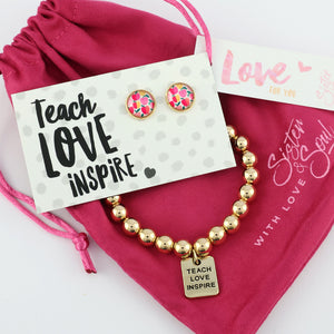 TEACH LOVE INSPIRE Apples In Hot Pink Bundle (L08)