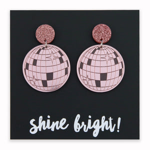Acrylic Dangles - 'Shine Bright' - Disco Ball (12243)