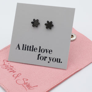 Stainless Steel Earring Studs - A Little Love For You - PRETTY FLOWERS
