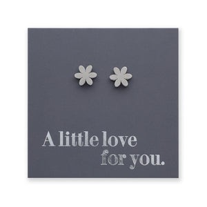 Stainless Steel Earring Studs - A Little Love For You - PRETTY FLOWERS