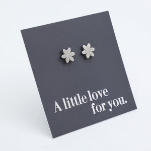 Stainless Steel Earring Studs - A Little Love For You - PRETTY FLOWERS