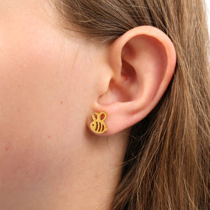 Stainless Steel Earring Studs - Be Brave Beautiful - BEE