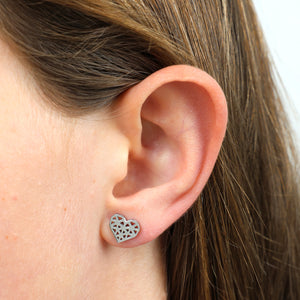Stainless Steel Earring Studs - You Are Amazing - Big Geo Hearts
