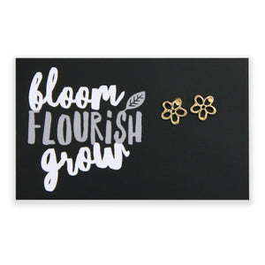 Forever Spring - Bloom Flourish Grow! Daisy Earring Studs - Gold (9601)
