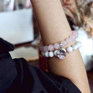 Create Your Own Bracelet - Stone Beads & Word Charm