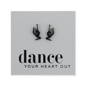 Stainless Steel Earring Studs - Dance Your Heart Out - BEAUTIFUL DANCER