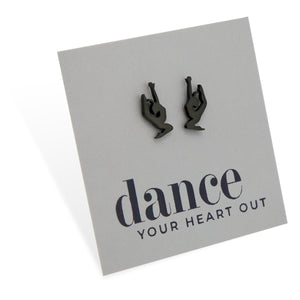 Stainless Steel Earring Studs - Dance Your Heart Out - BEAUTIFUL DANCER