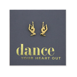 Stainless Steel Earring Studs - Dance Your Heart Out - BEAUTIFUL DANCER
