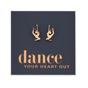 Stainless Steel Earring Studs - Dance Your Heart Out - BEAUTIFUL DANCER