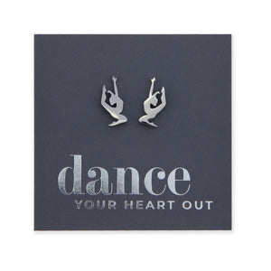 Stainless Steel Earring Studs - Dance Your Heart Out - BEAUTIFUL DANCER