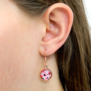 PINK COLLECTION - You Got This! - Rose Gold Dangle Earrings - Tickled Pink (11161)