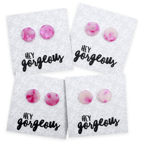 Resin Circle Studs | Hey Gorgeous - Daydream