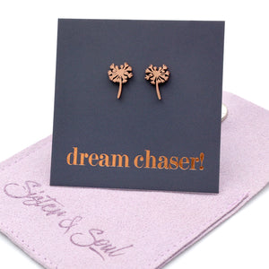 Stainless Steel Earring Studs - Dream Chaser - Dandelions