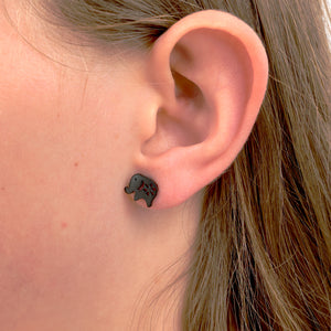 Stainless Steel Earring Studs - Strong Beautiful Courageous - ELEPHANTS