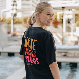 FIERCE FEARLESS FABULOUS - Washed Black-Heavy Tee