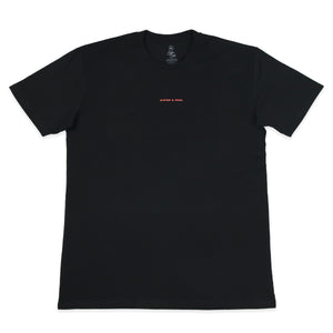 FIERCE FEARLESS FABULOUS - Plus Size Long Boxy Tee - Black with Colourful Print