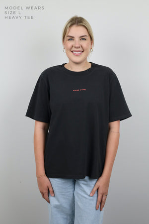 FIERCE FEARLESS FABULOUS - Washed Black-Heavy Tee
