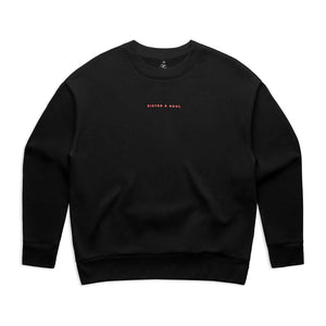 FIERCE FEARLESS FABULOUS - Relaxed Crop Crew Neck Jumper - Black