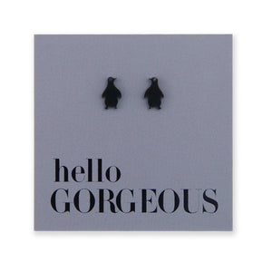 Stainless Steel Earring Studs - Hello Gorgeous - PENGUINS
