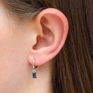 HUGGIES - You Are Amazing - Baguette Drop - Blue CZ Stone