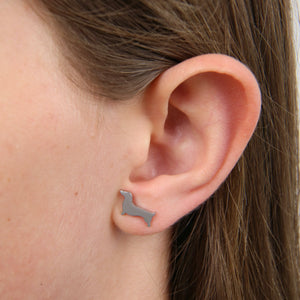 Stainless Steel Earring Studs - Lovely Just Like You - DACHSHUND