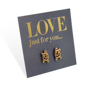 Stainless Steel Earring Studs - Love Just For You - French Bull Dog