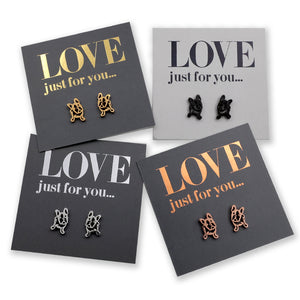 Stainless Steel Earring Studs - Love Just For You - French Bull Dog