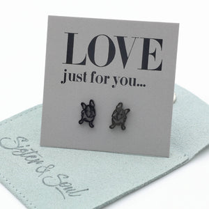 Stainless Steel Earring Studs - Love Just For You - French Bull Dog