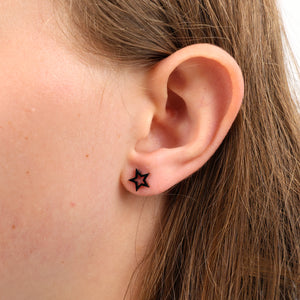 Stainless Steel Earring Studs - Fierce Fearless Fabulous - OPEN STARS