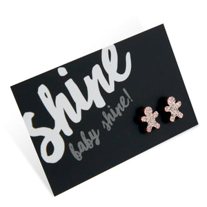 Sparkle Acrylic Studs - Shine Baby Shine - Frosted Cocoa Glitter Gingerbread (10535)
