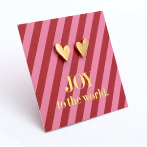 FREE GIFT Gold Heart Studs + Gift Pouch