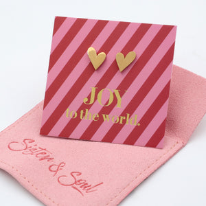 FREE GIFT Gold Heart Studs + Gift Pouch