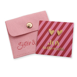 FREE GIFT Gold Heart Studs + Gift Pouch