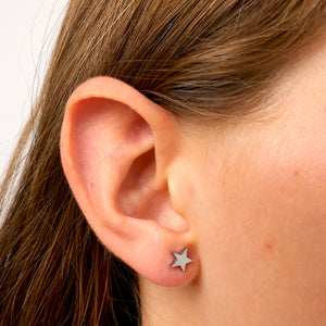 Stainless Steel Earring Studs - Shine Bright - STAR