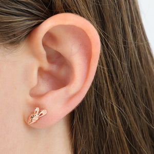 Sterling Silver Earring Studs - Love Just For You - BUNNY & CARROT Rose Gold (8811-R)