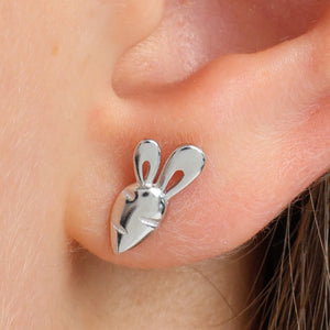 Sterling Silver Earring Studs | Bunny & Carrot Silver - Love Just For You
