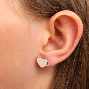 Stainless Steel Earring Studs - Life Is Beautiful - TEA TIME