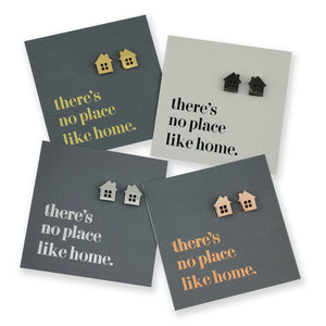Stainless Steel Earring Studs - There's No Place Like Home - HOUSE