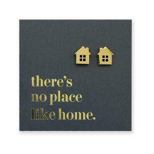 Stainless Steel Earring Studs - There's No Place Like Home - HOUSE