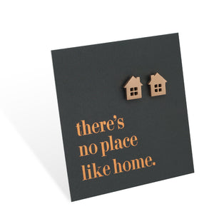 Stainless Steel Earring Studs - There's No Place Like Home - HOUSE
