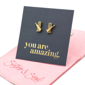 Stainless Steel Earring Studs - You Are Amazing - CRICKET