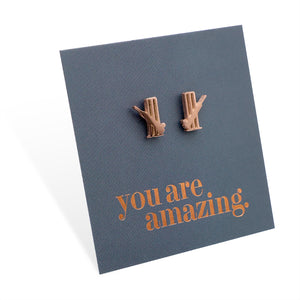 Stainless Steel Earring Studs - You Are Amazing - CRICKET