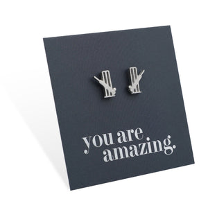 Stainless Steel Earring Studs - You Are Amazing - CRICKET