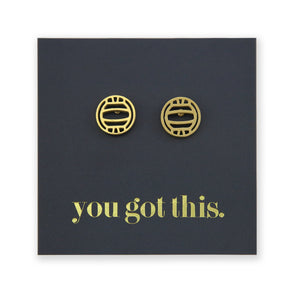 Stainless Steel Earring Studs - You Got This - NETBALLS