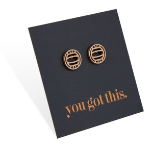 Stainless Steel Earring Studs - You Got This - NETBALLS