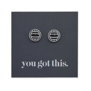 Stainless Steel Earring Studs - You Got This - NETBALLS