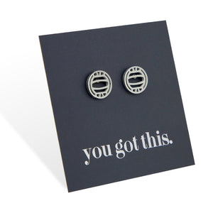Stainless Steel Earring Studs - You Got This - NETBALLS
