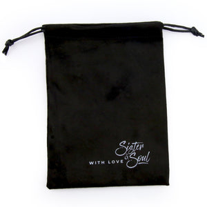 Velour black gift bag