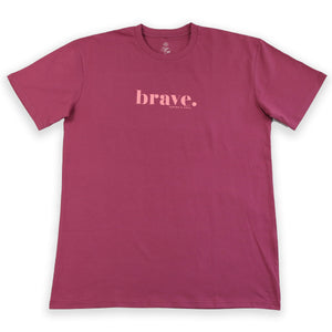 Plus size berry brave tee.