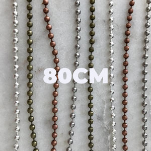 Ball Chain Necklace 80cm - Standard Length (Chain only)